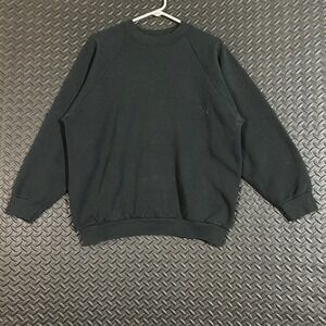 Vintage Fruit Of The‎ Loom Black Crewneck Pullover Sweater Men's Size XL